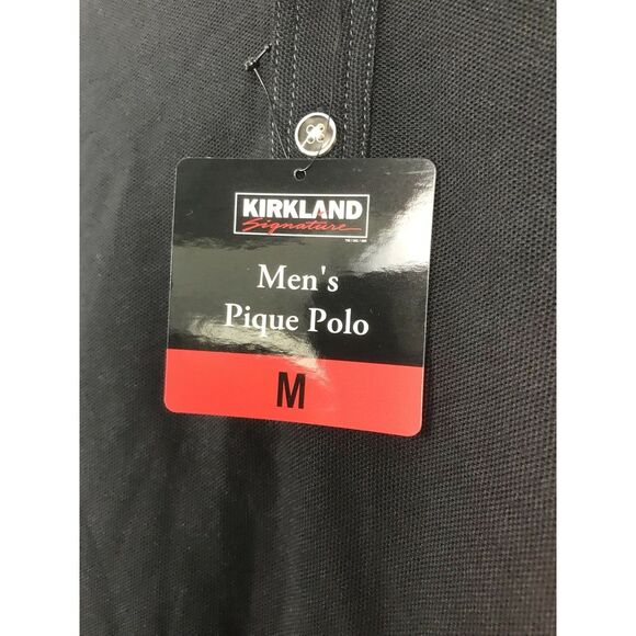 Kirkland Signature Black Short Sleeve NWT Polo Shirt Men's Size Medium - Picture 4 of 4
